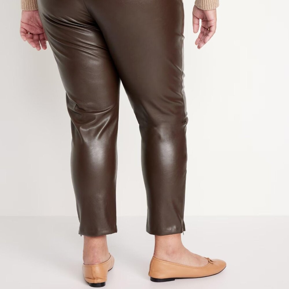 NEW Old Navy Extra High-Waisted Faux-Leather Pants - Picture 11 of 11